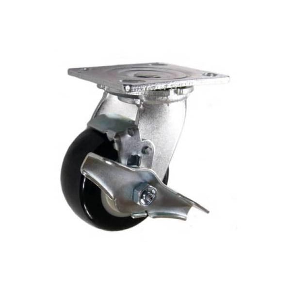 Mapp Caster 4"X2" Poly. on Polyolefin Core Wheel Swvl Caster W/ Brake, 600 Lbs Cap 146PRX420SB - main